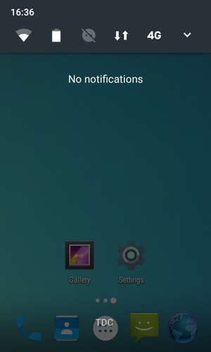 Slide down the top menu again