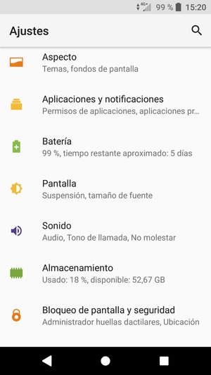 Desplácese y seleccione Bloqueo de pantalla y seguridad
