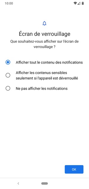 Sélectionnez votre option préférée et sélectionnez OK