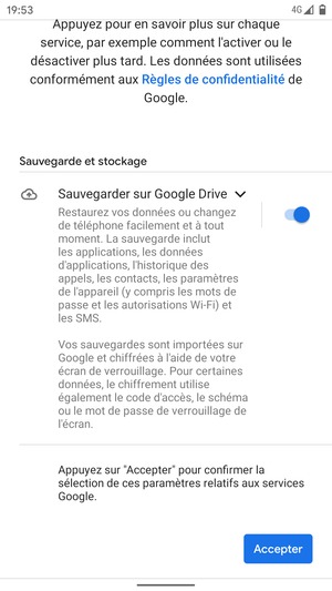 Sélectionnez Accepter