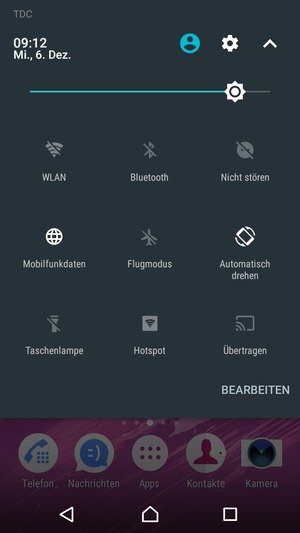 Stellen Sie die Helligkeit auf das erforderliche Niveau