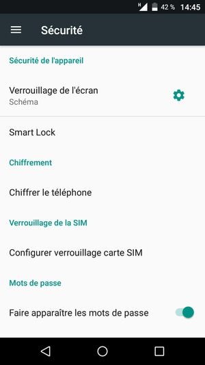 Votre téléphone est maintenant sécurisé par un écran de verrouillage