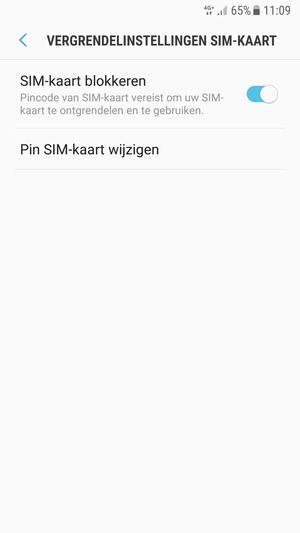 Selecteer Pin SIM-kaart wijzigen