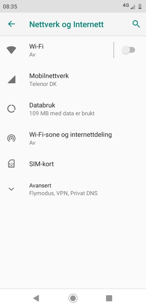 Velg Mobilnettverk