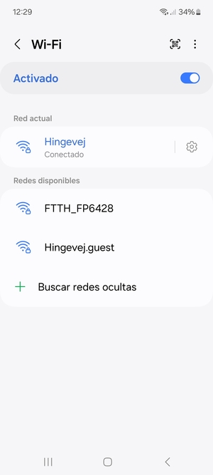 Ahora está conectado a la red Wi-Fi