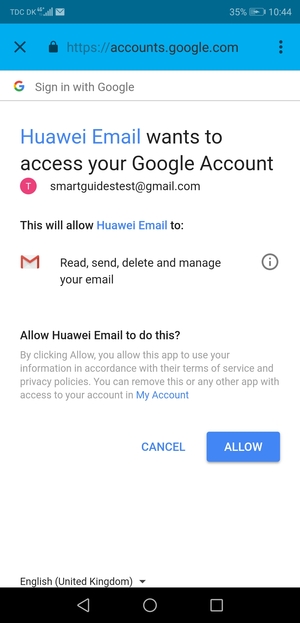 Select ALLOW