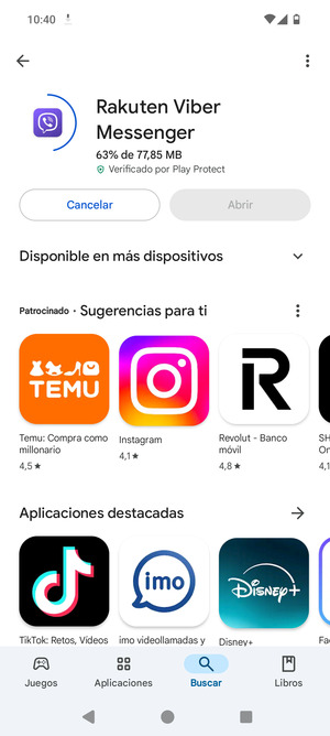 Espere a que el proceso de instalación finalice