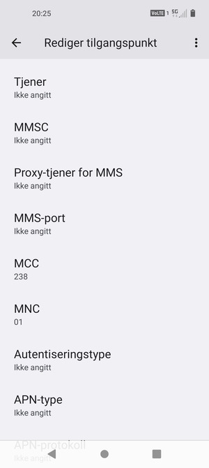 Bla ned og skriv inn MMS-informasjon