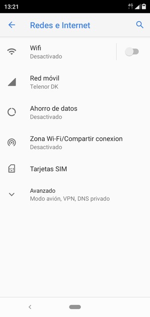 Seleccione Wifi