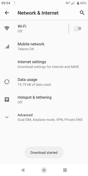Wait for the download to finish