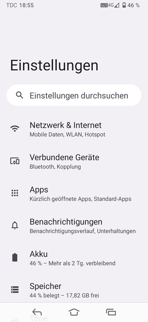 Wählen Sie Netzwerk & Internet