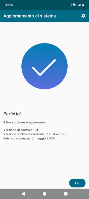 Se il tuo telefono è aggiornato, seleziona OK