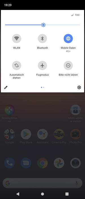 Streifen Sie nach links