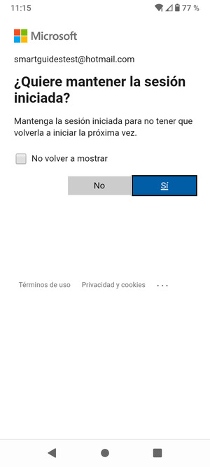Seleccione la opción deseada