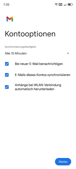 Wählen Sie Weiter