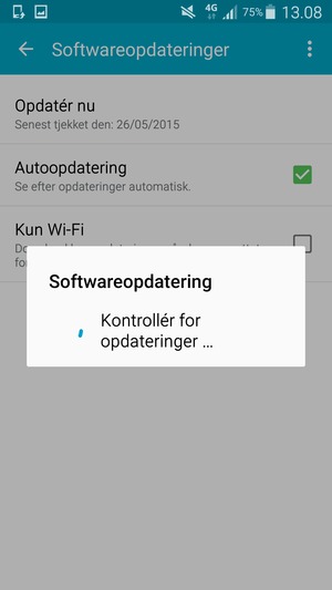 Afvent at søgningen er afsluttet