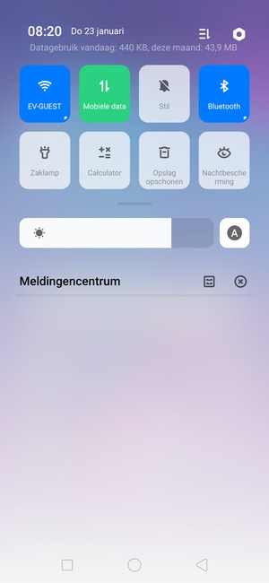 Schuif naar beneden in het bovenste menu opnieuw