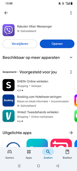 Selecteer Openen