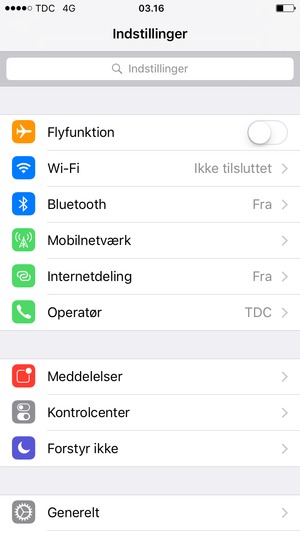 Vælg Mobilnetværk
