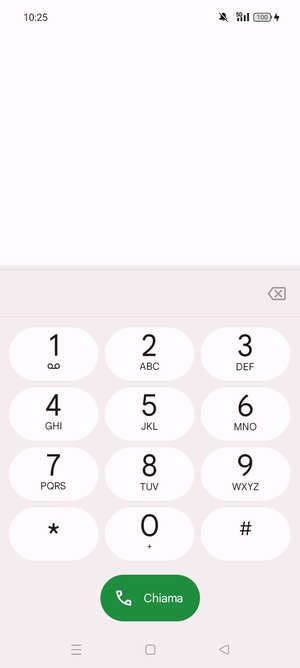 Premi e tieni premuto il numero 1