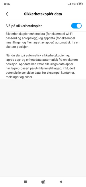 Velg tilbake-knappen