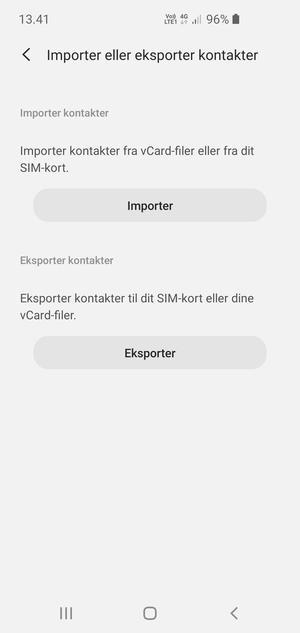 Vælg Importer
