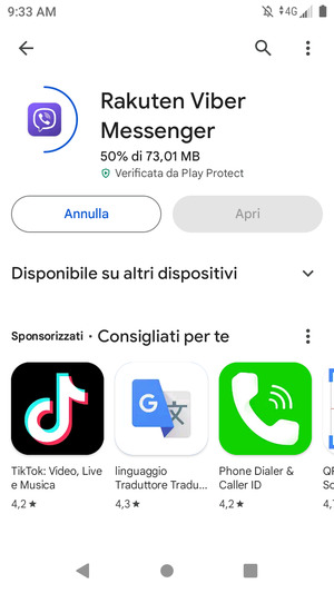 Attendi il completamento del processo di installazione