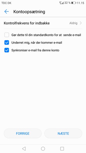 Vælg NÆSTE