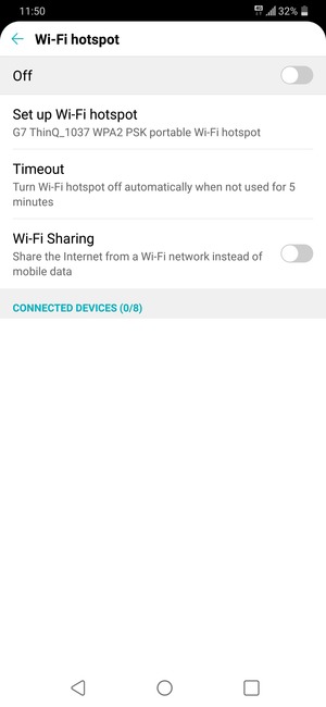 Select Set up Wi-Fi hotspot