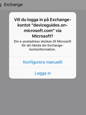 Välj Konfigurera manuelt