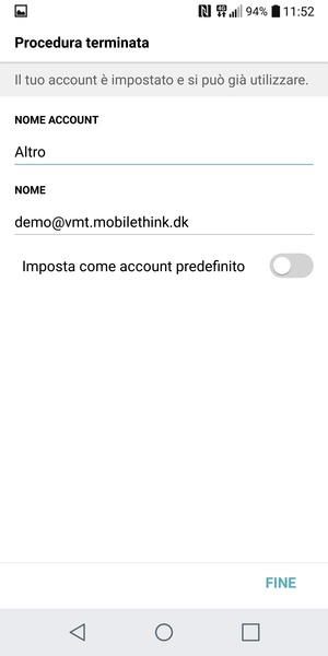 Scegli un nome per il tuo account e inserisci il tuo nome. Seleziona FINE