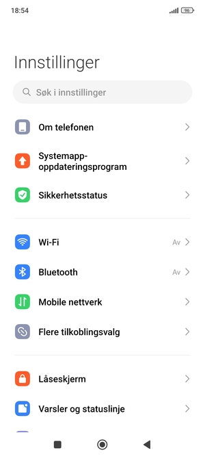 Velg Mobile nettverk