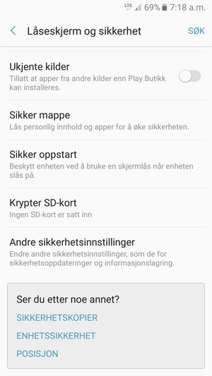 Bla til og velg Andre sikkerhetsinnstillinger