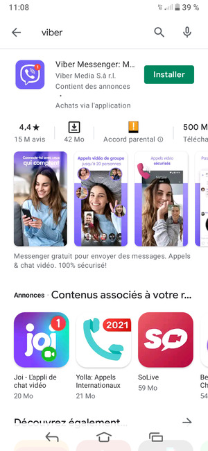 Sélectionnez l'appli