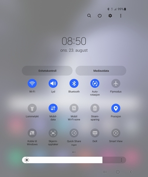 Slå av Wi-Fi og Bluetooth