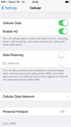 Select Cellular Data Network