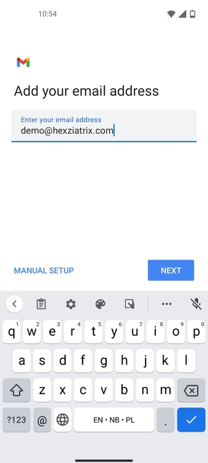Enter your Email address and select NEXT
