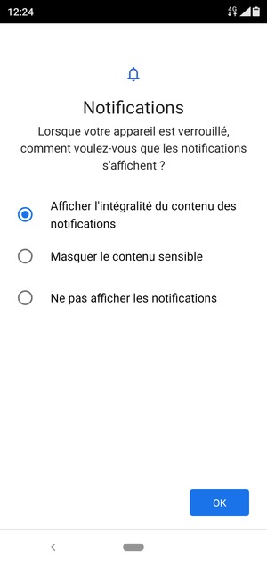 Sélectionnez votre option préférée et sélectionnez OK