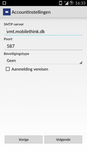 Haal het vinkje uit het Aanmelding vereisen selectievakje en selecteer Volgende