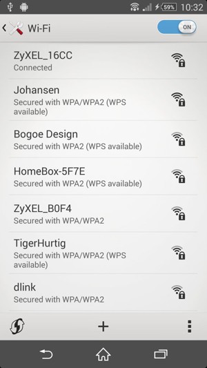You are now connected to the Wi-Fi network