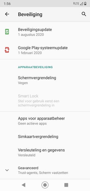 Scroll naar en selecteer Simkaartvergrendeling