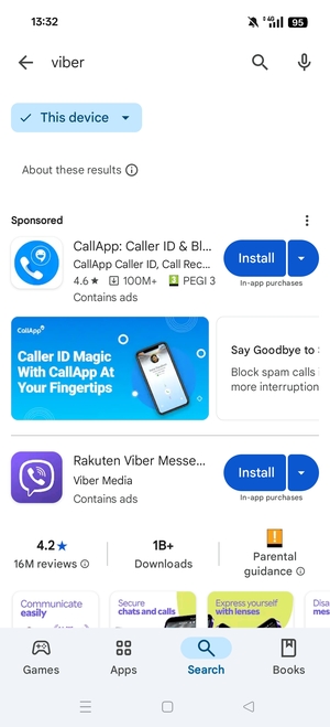 Select the app