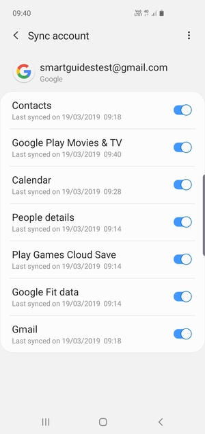 Make sure Contacts is selected