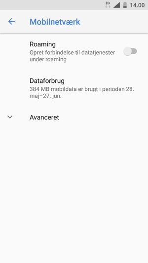 Vælg Avanceret