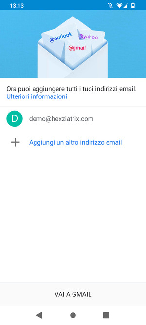 Seleziona VAI A GMAIL