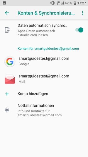 Wählen Sie Ihr Google Konto
