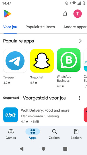 Selecteer Zoeken