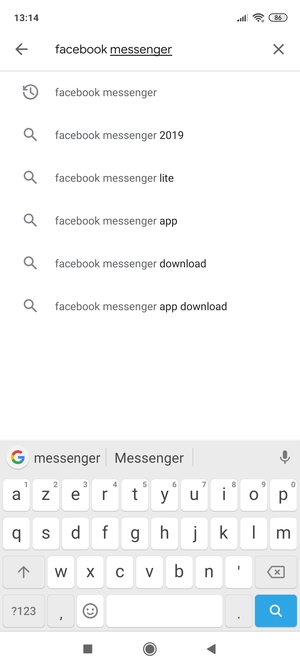 Saisissez le nom de l'appli et sélectionnez Rechercher