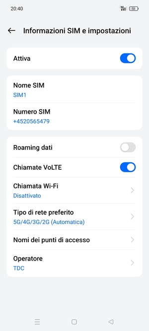 Seleziona Nomi dei punti di accesso