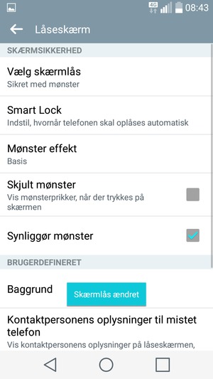 Vælg Tilbage-knappen
